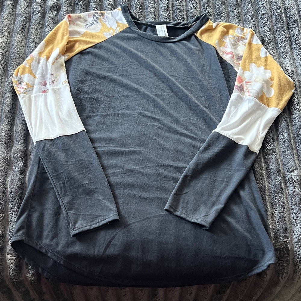 Floral Sleeve Women's Top